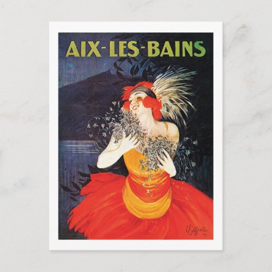 Carte Postale Affiche de voyage d'Aix Les Bains (Devant)