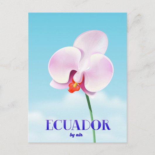Carte Postale Affiche de voyage dans l'orchidée équatorienne (Devant)
