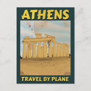 Carte Postale Affiche de voyage d'Athènes