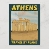 Carte Postale Affiche de voyage d'Athènes (Devant)