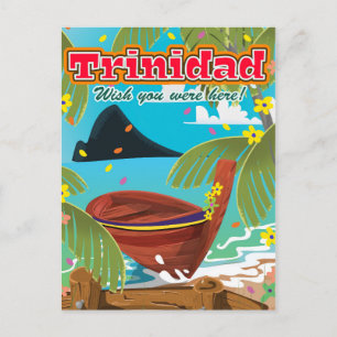 Carte Postale Affiche de voyage de bande dessinée de Trinité