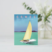 Carte Postale affiche de voyage de cowes île de wight impression (Debout devant)