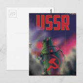 Carte Postale Affiche de voyage de dessin animé de la Russie sov (Devant / Derrière)