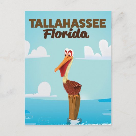 Carte Postale Affiche de voyage de dessin animé de Tallahassee e (Devant)