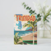 Carte Postale Affiche de voyage de dessin animé de Trinidad (Debout devant)