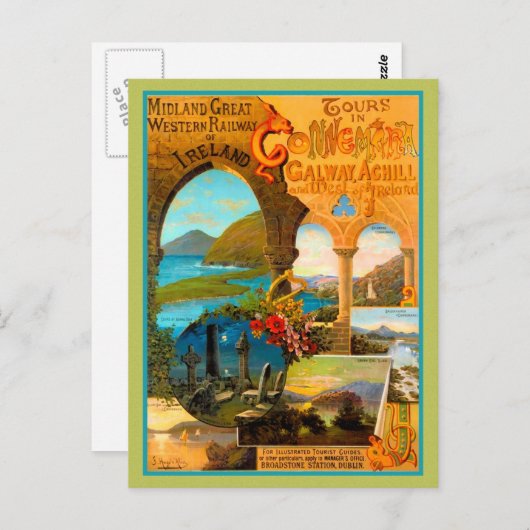 Carte Postale Affiche de voyage de Galway (Devant / Derrière)