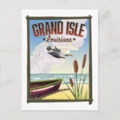Carte Postale Affiche de voyage de Grand Isle, Louisiane  (Devant)