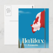 Carte Postale Affiche de voyage de Halifax Canada (Devant / Derrière)