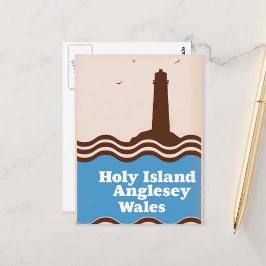 Carte Postale Affiche de voyage de Holy Island, Anglesey, Pays d (Devant/Arrière en situation)