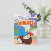 Carte Postale Affiche de voyage de Jamaïque Cartoon (Debout devant)