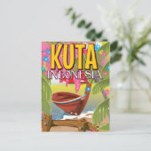 Carte Postale Affiche de voyage de Kuta Indonésie (Debout devant)