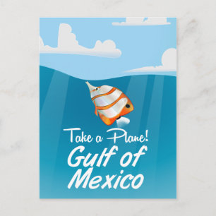 Carte Postale Affiche de voyage de la bande dessinée du golfe du