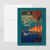 Carte Postale Affiche de voyage de la Côte d'Azur # 1 (Devant / Derrière)