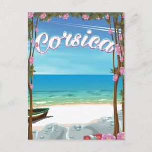 Carte Postale affiche de voyage de la plage de Corse