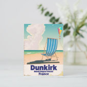 Carte Postale Affiche de voyage de la plage de Dunkerque (Debout devant)