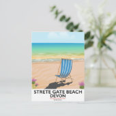 Carte Postale Affiche de voyage de la plage de Strete Gate Devon (Debout devant)