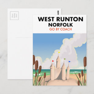 Carte Postale Affiche de voyage de la plage de West Runton Norfo