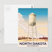 Carte Postale Affiche de voyage de la tour de l'eau du Dakota du (Devant / Derrière)