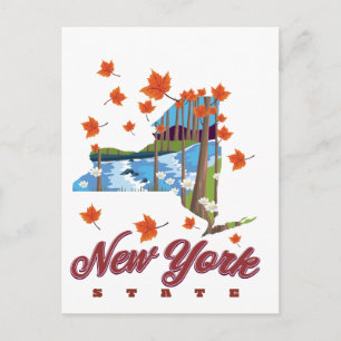 Carte Postale Affiche de voyage de l'État de New York