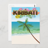 Carte Postale Affiche de voyage de l'île de Kiribati (Devant / Derrière)