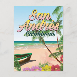 Carte Postale affiche de voyage de l'île de San Andrés