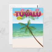 Carte Postale Affiche de voyage de l'île de Tuvalu (Devant / Derrière)