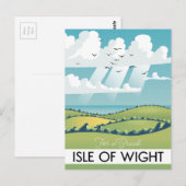 Carte Postale affiche de voyage de l'île de Wight. (Devant / Derrière)