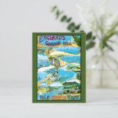 Carte Postale Affiche de voyage de l'île de Wight (Debout devant)