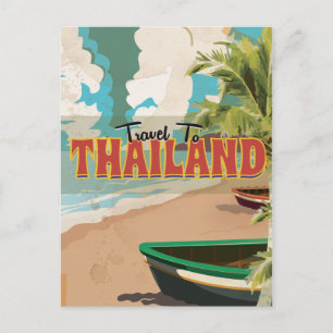Carte Postale Affiche de voyage de mariage en Thaïlande