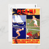 Carte Postale Affiche de voyage de Miami 1925 (Devant / Derrière)