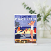Carte Postale Affiche de voyage de Miami Beach 1925 (Debout devant)