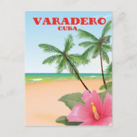 Affiche de voyage de plage cubaine Varadero
