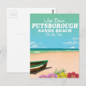 Carte Postale Affiche de voyage de Putsborough Sands Beach Devon (Devant / Derrière)