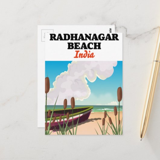 Carte Postale Affiche de voyage de Radhanagar Beach Inde (Devant/Arrière en situation)