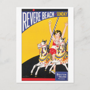 Carte Postale Affiche de voyage de Revere Beach
