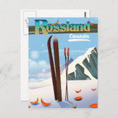 Carte Postale Affiche de voyage de Rossland Canada. (Devant / Derrière)
