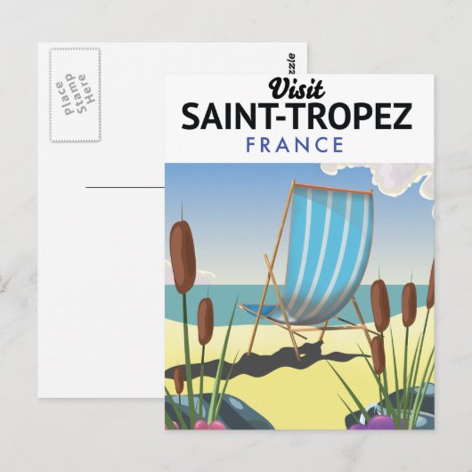 Carte Postale Affiche de voyage de Saint-Tropez France (Devant / Derrière)