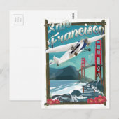 Carte Postale Affiche de voyage de San Francisco (Devant / Derrière)