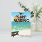 Carte Postale Affiche de voyage de San Marino Beach (Debout devant)