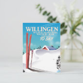 Carte Postale Affiche de voyage de ski à Willingen. (Debout devant)