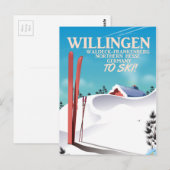 Carte Postale Affiche de voyage de ski à Willingen. (Devant / Derrière)