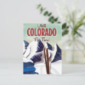 Carte Postale Affiche de voyage de ski Colorado (Debout devant)