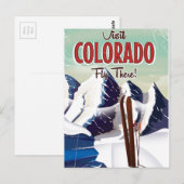 Carte Postale Affiche de voyage de ski Colorado (Devant / Derrière)