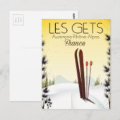 Carte Postale Affiche de voyage de ski Les Gets France (Devant / Derrière)