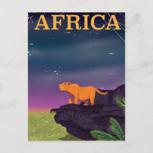 Carte Postale Affiche de voyage de style rétro sur les grands fé