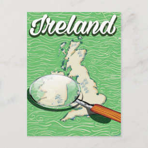Carte Postale Affiche de voyage de style vintage Irlande