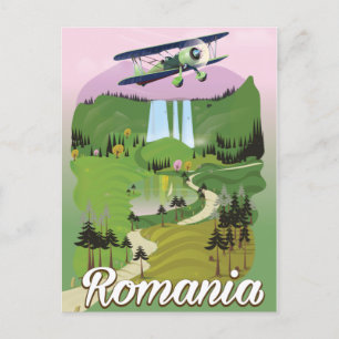 Carte Postale Affiche de voyage de style vintage Roumanie