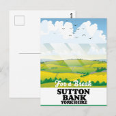 Carte Postale Affiche de voyage de Sutton Bank yorkshire (Devant / Derrière)