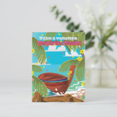 Carte Postale Affiche de voyage de vacances à Espiritu Santo. (Debout devant)