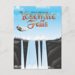Carte Postale Affiche de voyage de Yosemite Falls en Californie